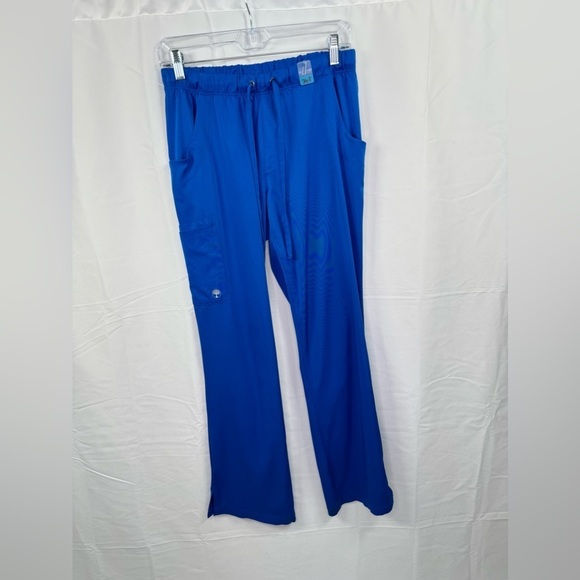 HH Works by Healing Hands Women's Rebecca Drawstring Flare Scrub Pant - Picture 2 of 6